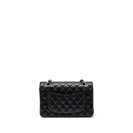 Chanel Small Classic Double Flap Bag Caviar Black SHW (Microchip)