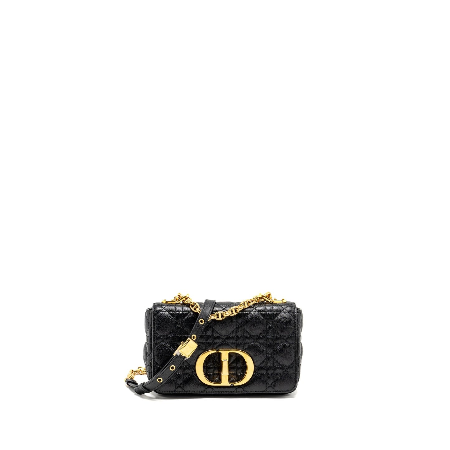 Luxury Dior Small Caro Bag Calfskin Black GHW