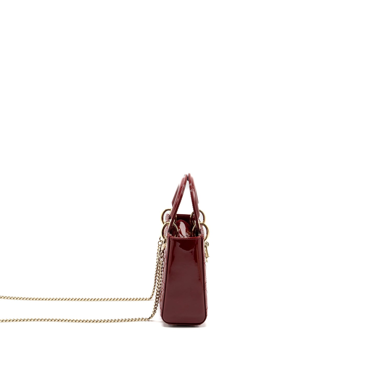 Luxury Dior Mini Lady Luxury Dior Patent Red LGHW