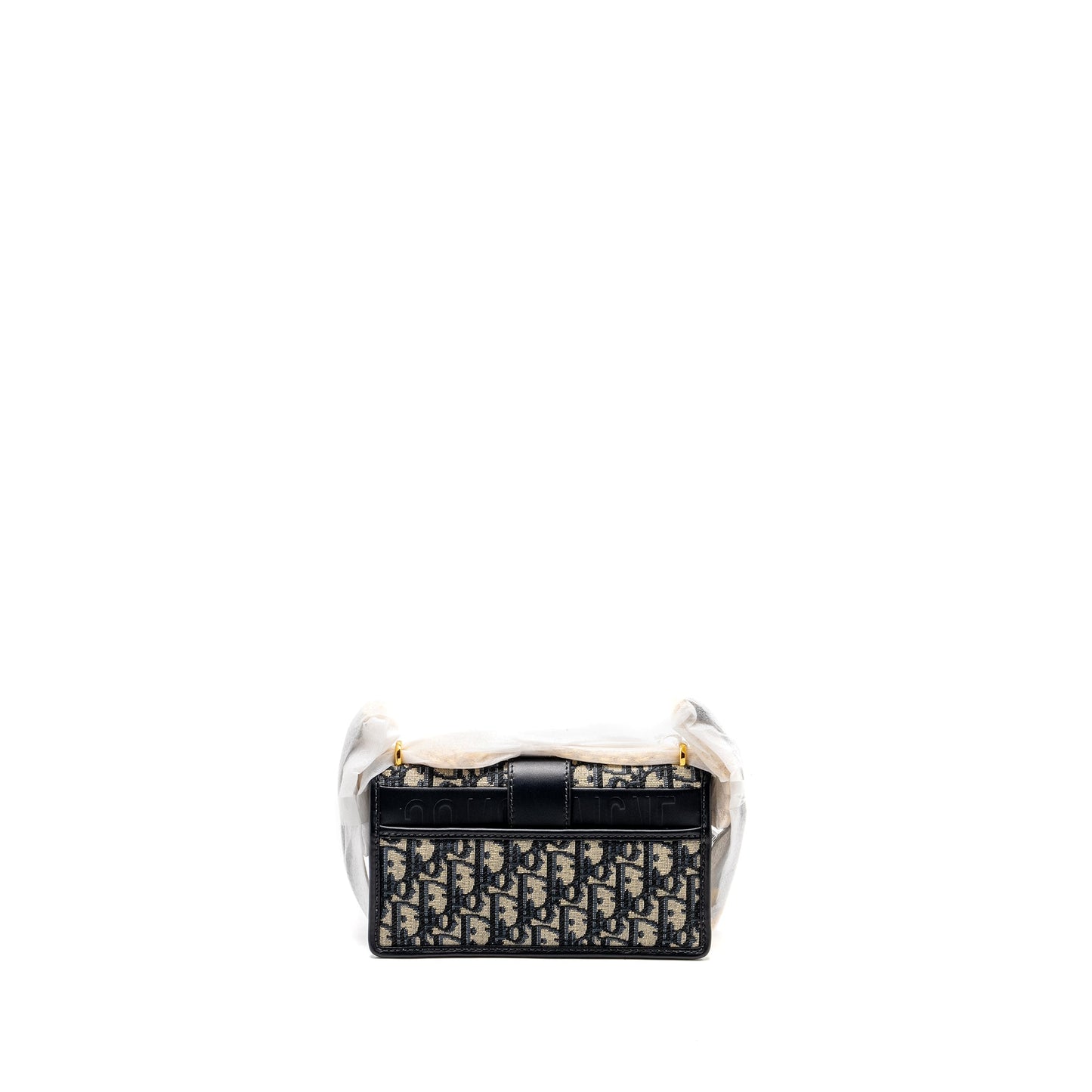 Luxury Dior 30 Montaigne East-West Bag with Chain Oblique Jacquard Blue GHW