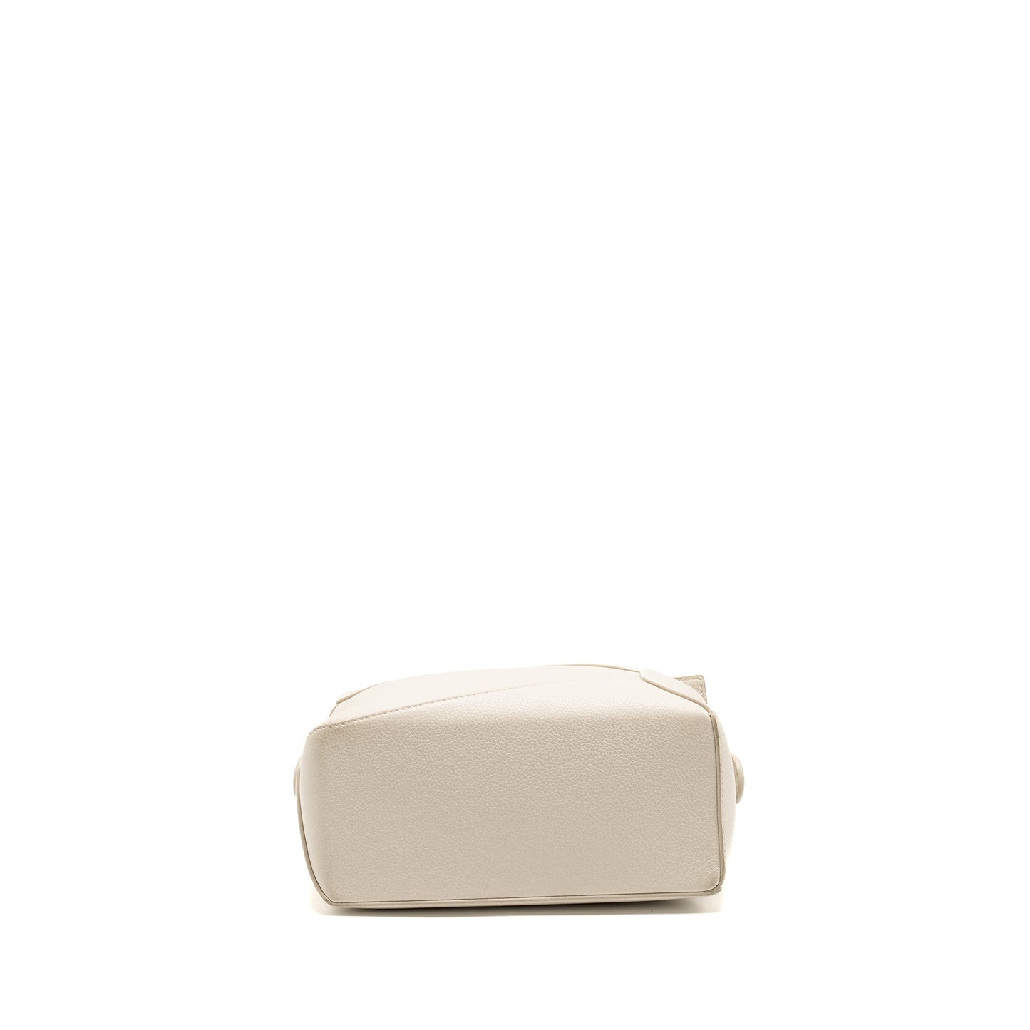 Loewe Small Puzzle Bag Grained Calfskin White SHW