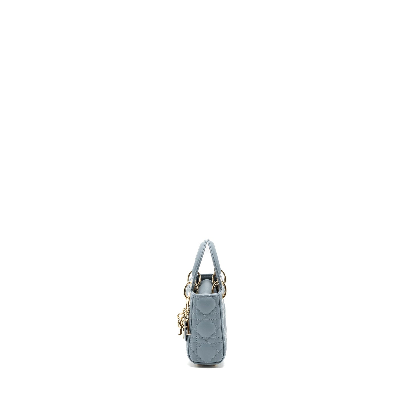 Luxury Dior Micro Lady Luxury Dior bag cannage lambskin Cloud Blue LGHW