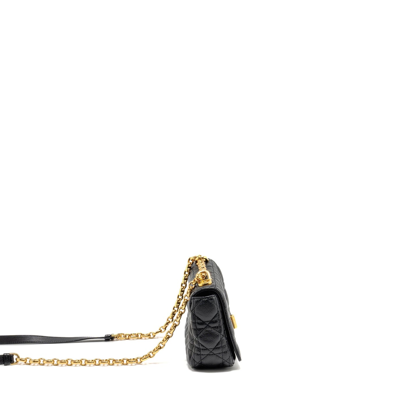 Luxury Dior Small Caro Bag Calfskin Black GHW