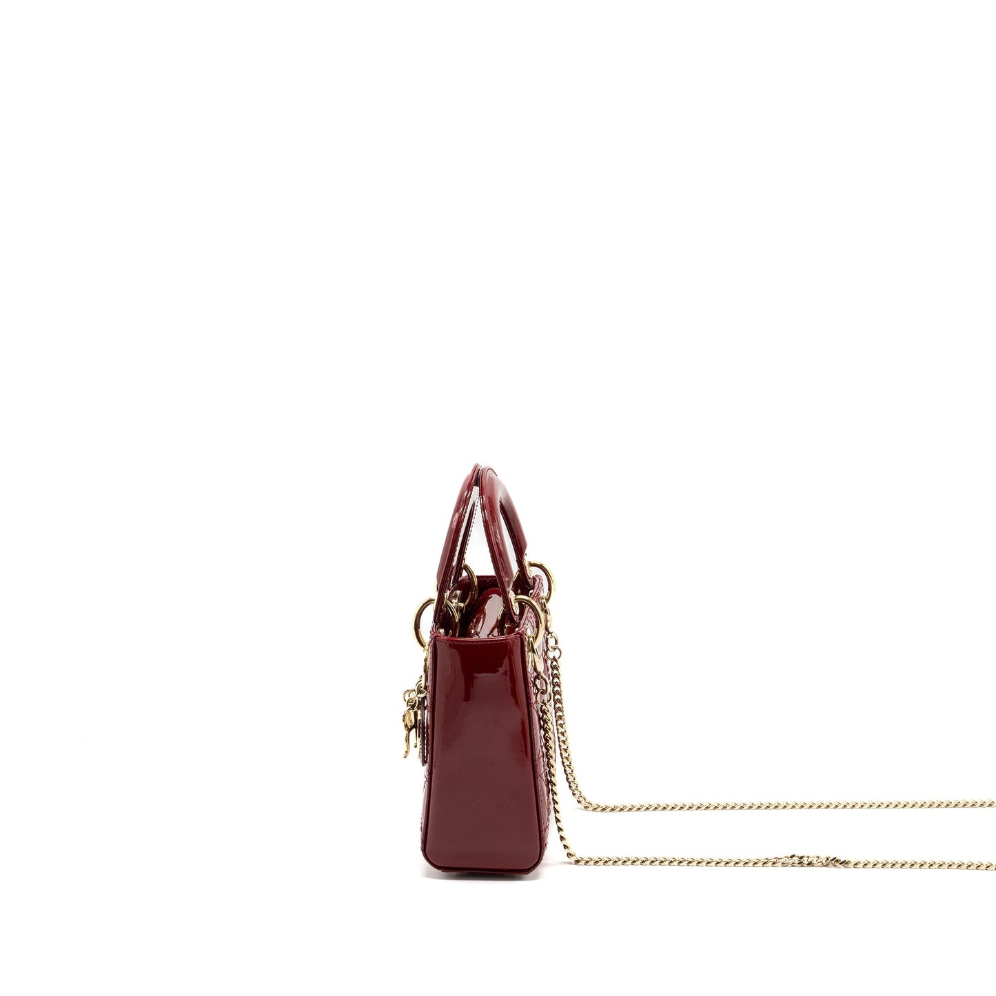 Luxury Dior Mini Lady Luxury Dior Patent Red LGHW