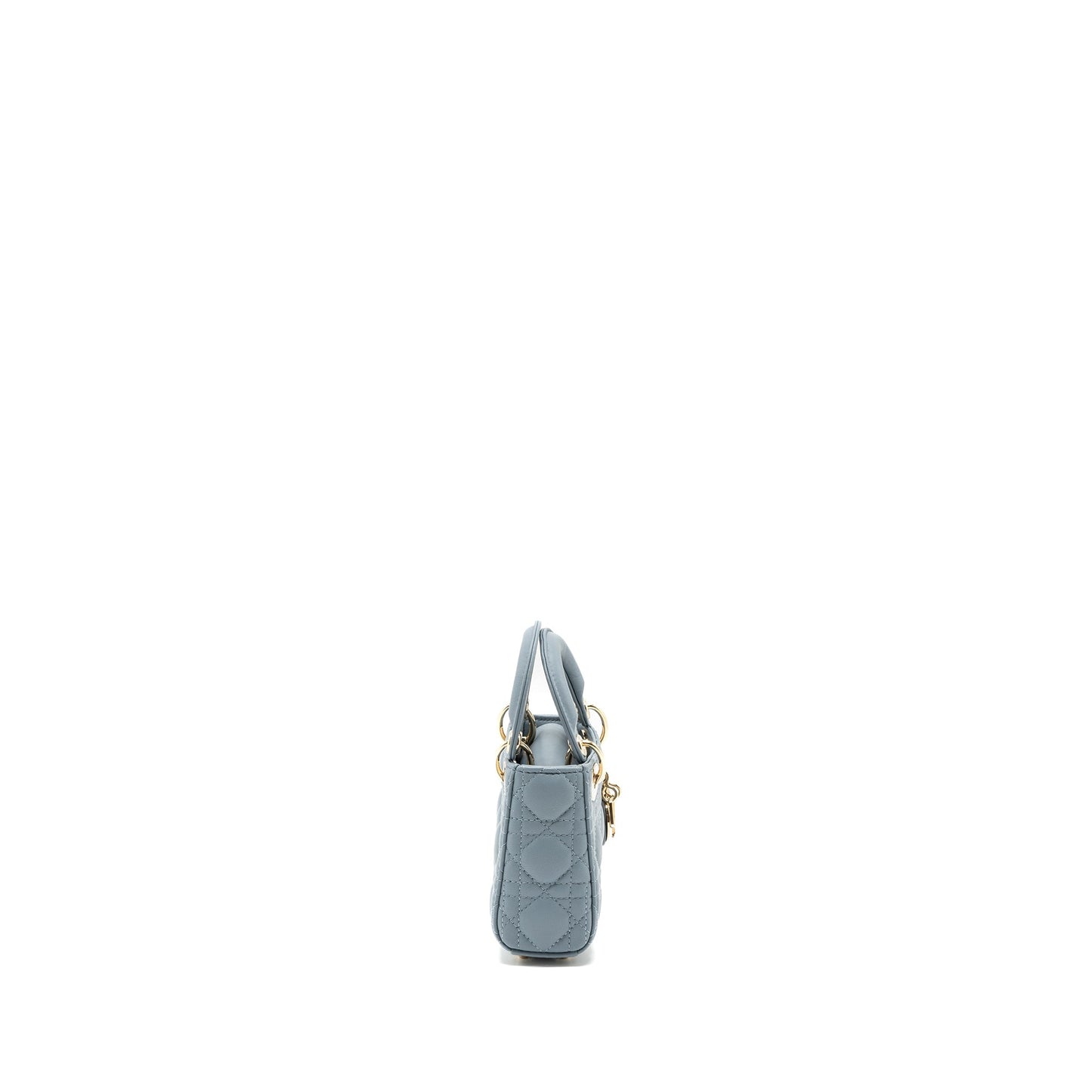 Luxury Dior Micro Lady Luxury Dior bag cannage lambskin Cloud Blue LGHW