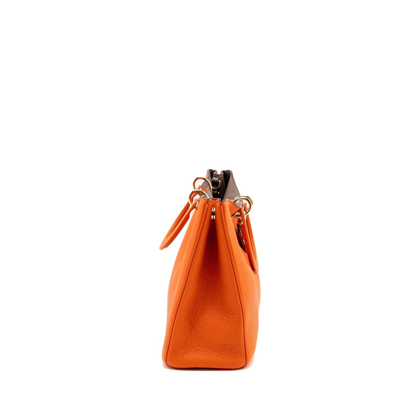 Luxury Dior large Luxury Diorissimo tote bag calfskin multicolor orange / brown GHW