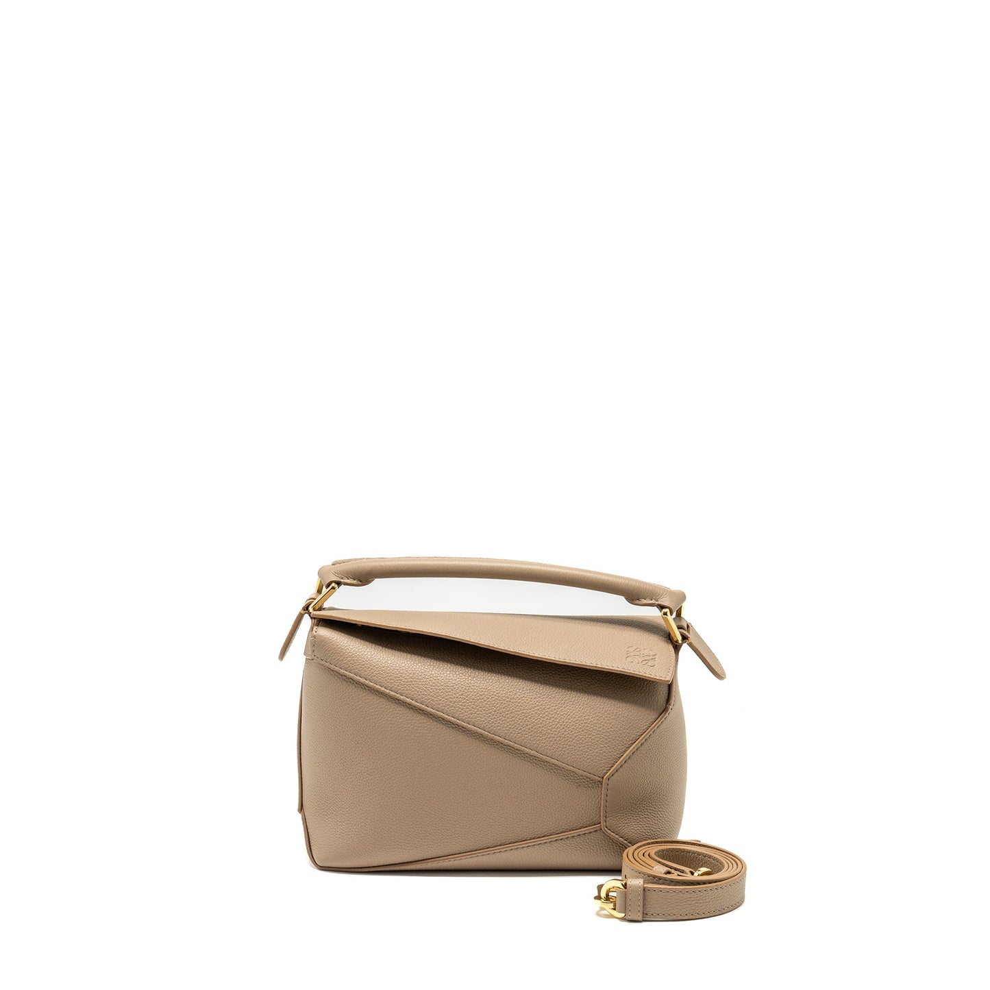 Loewe small puzzle bag grained calfskin sand GHW