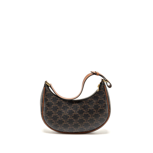 Celine Ava Bag Triomphe Canvas/Calfskin Tan GHW