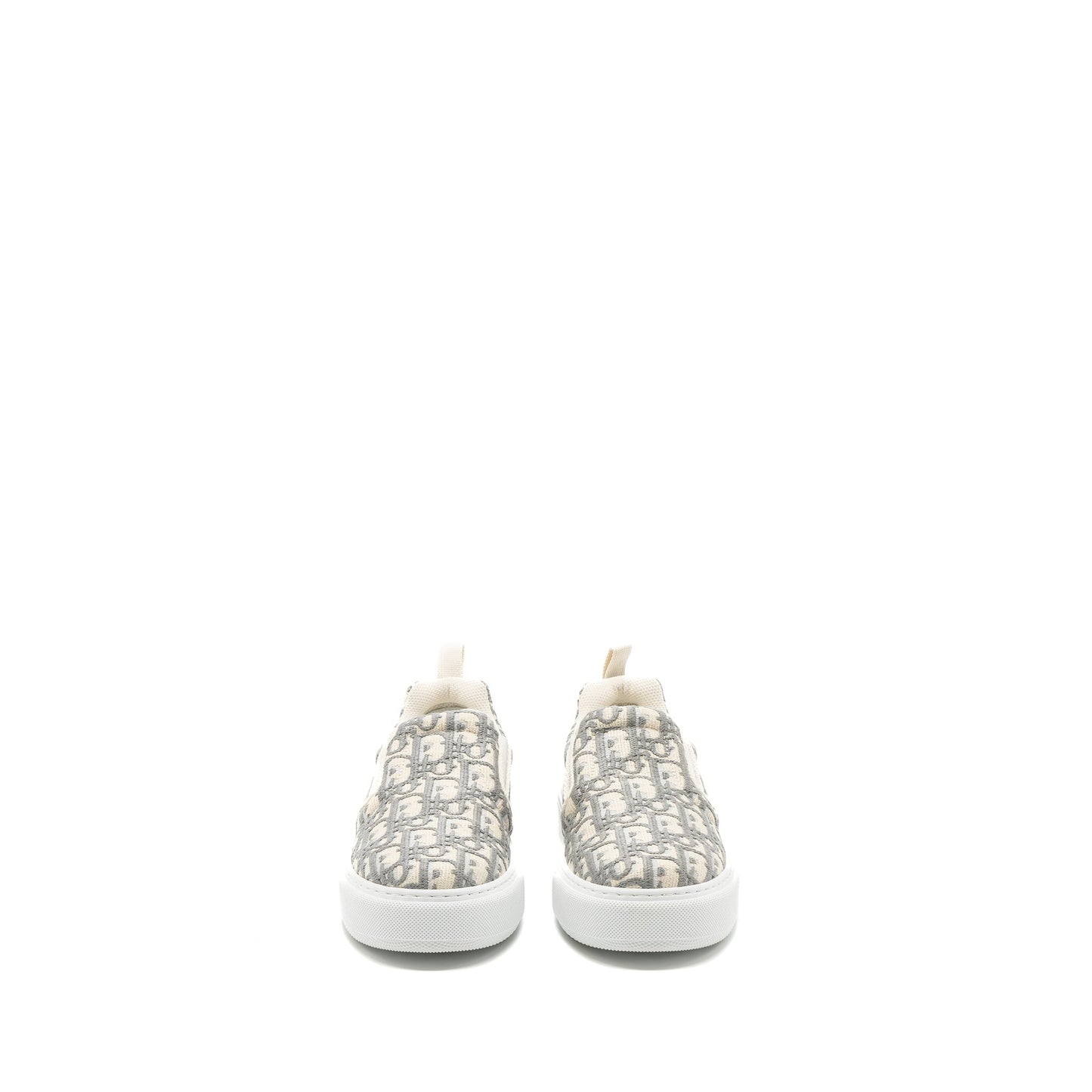 Luxury Dior Size 36 Solar Loafers Oblique Embroidery Grey Stone