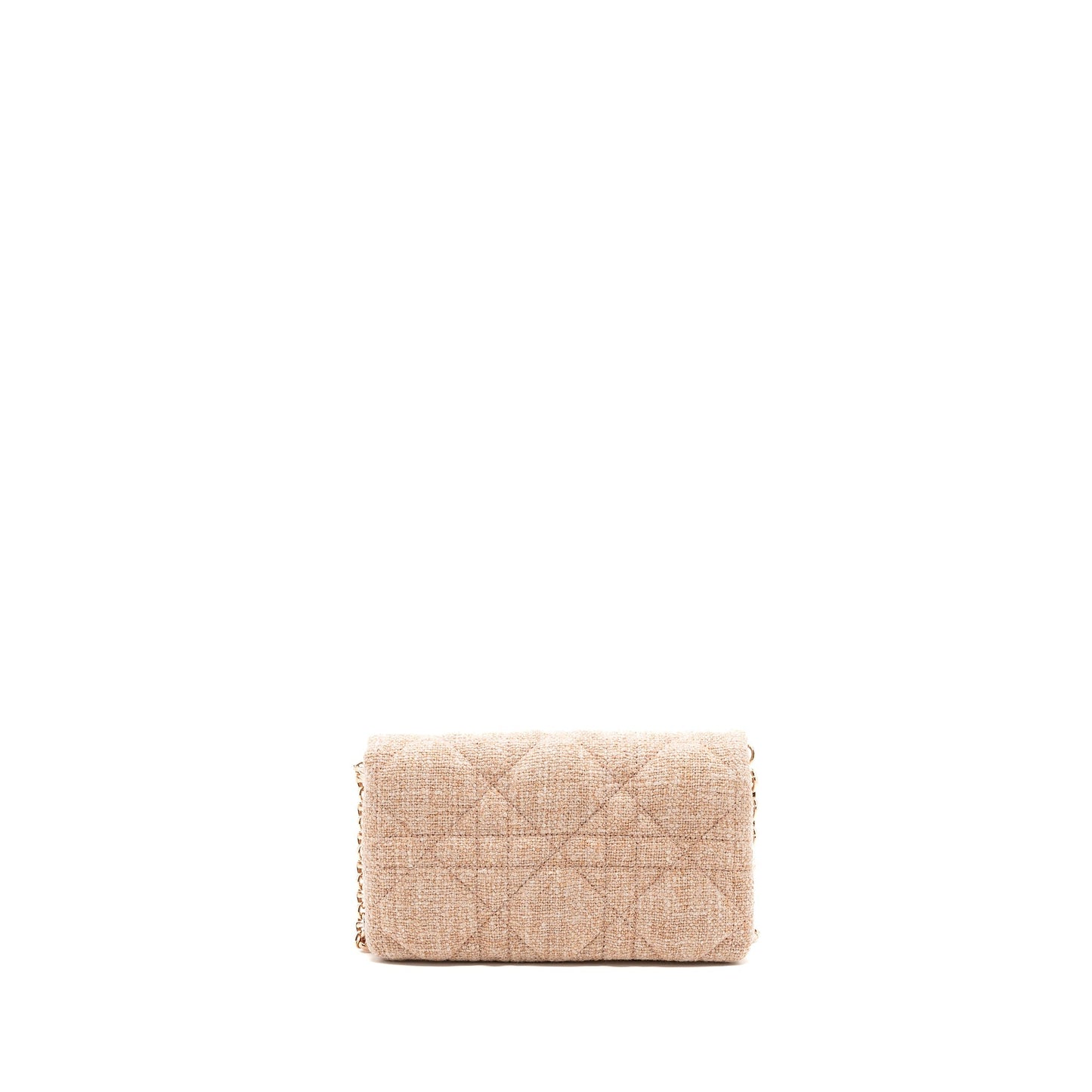Luxury Dior Caro Pouch Canvas Light Pink with pink hardware