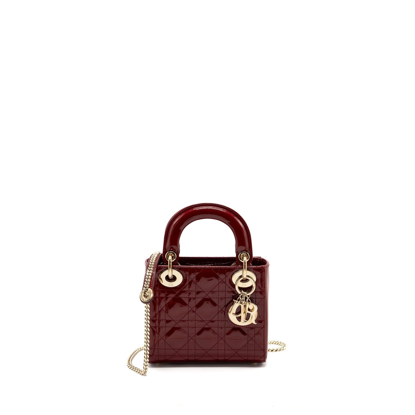 Luxury Dior Mini Lady Luxury Dior Patent Red LGHW