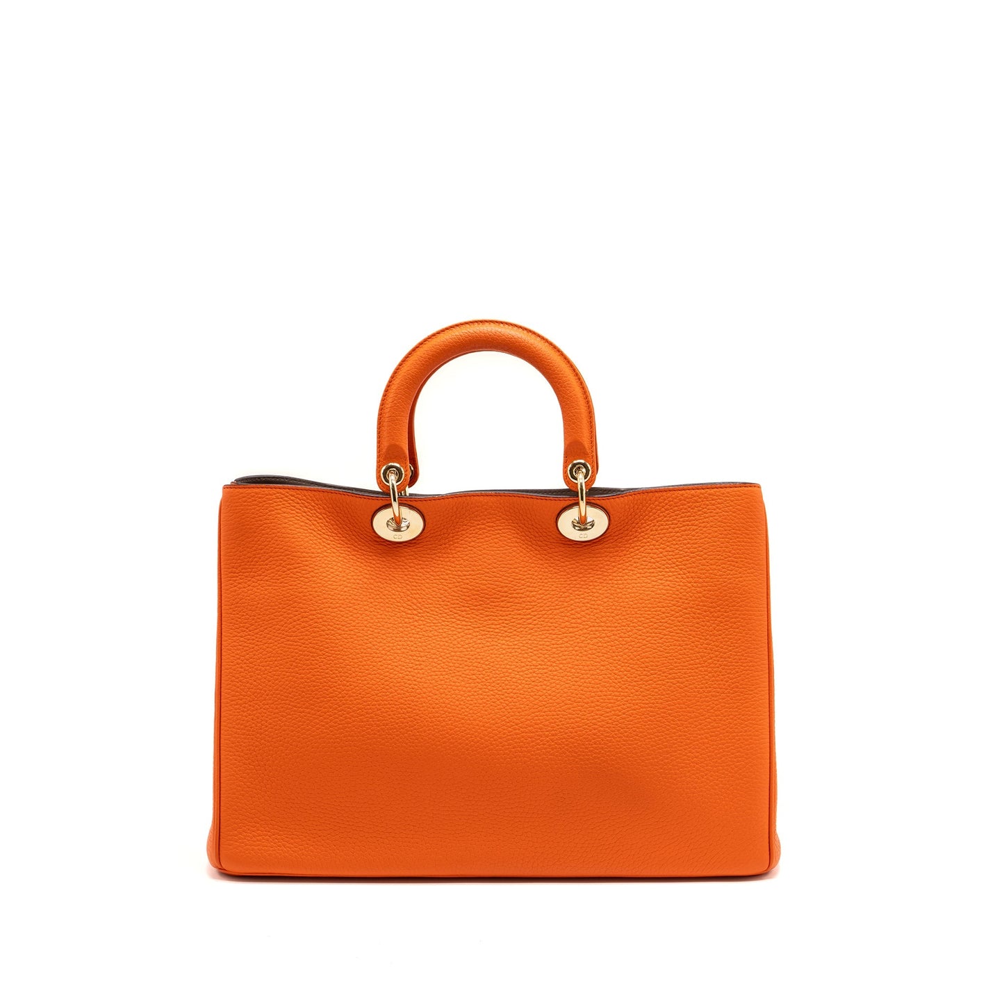 Luxury Dior large Luxury Diorissimo tote bag calfskin multicolor orange / brown GHW