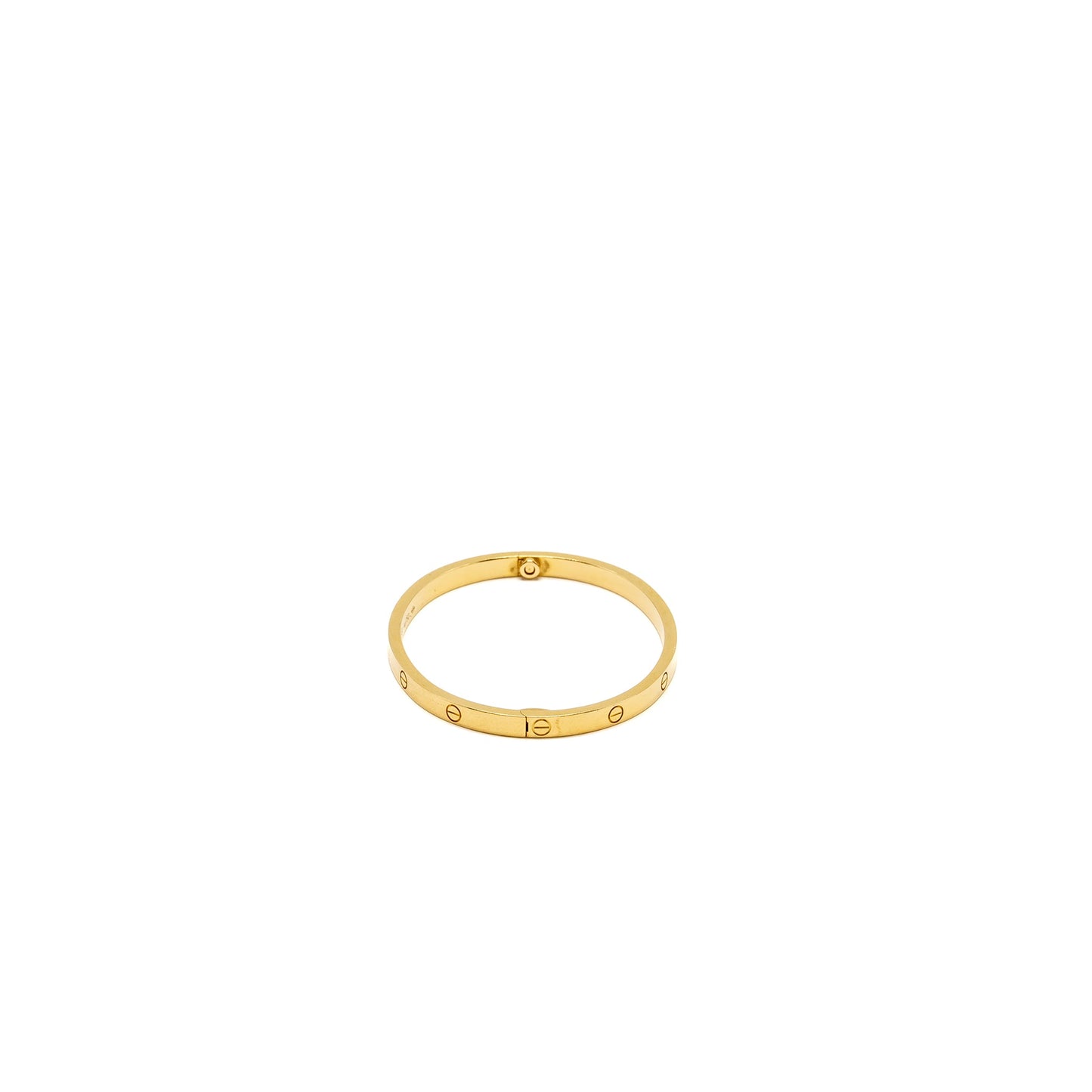 Cartier Size 15 Love Bracelet Small Model Yellow Gold