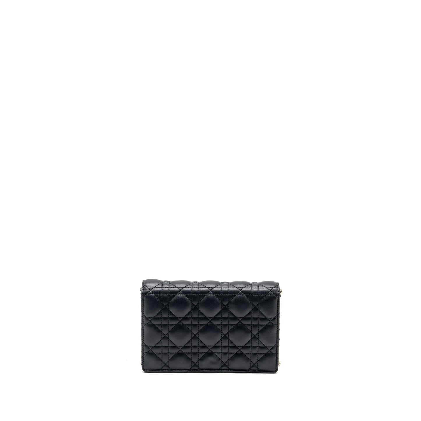 Luxury Dior My Luxury Dior Daily Chain Pouch Lambskin Black LGHW