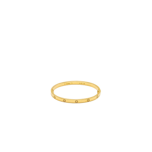Cartier Size 15 Love Bracelet Small Model Yellow Gold