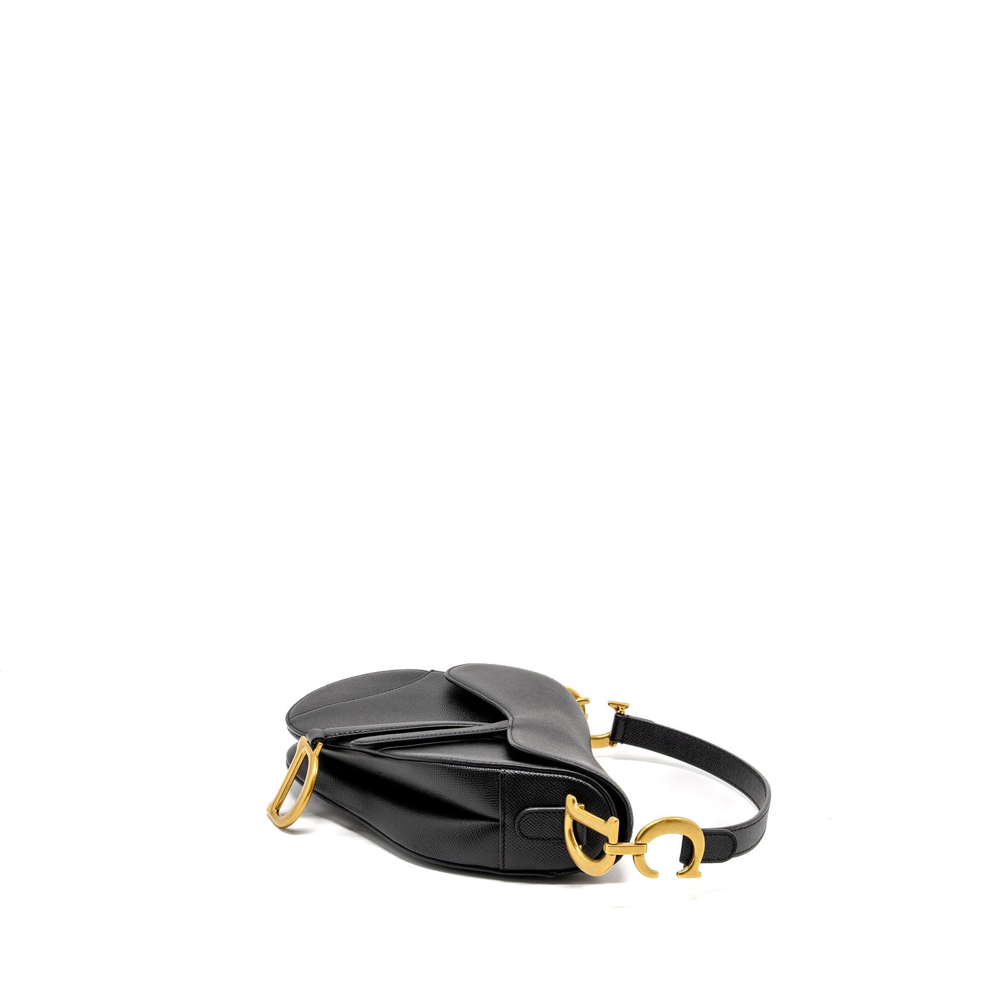 Luxury Dior Medium Saddle Bag Calfskin BLACK GHW