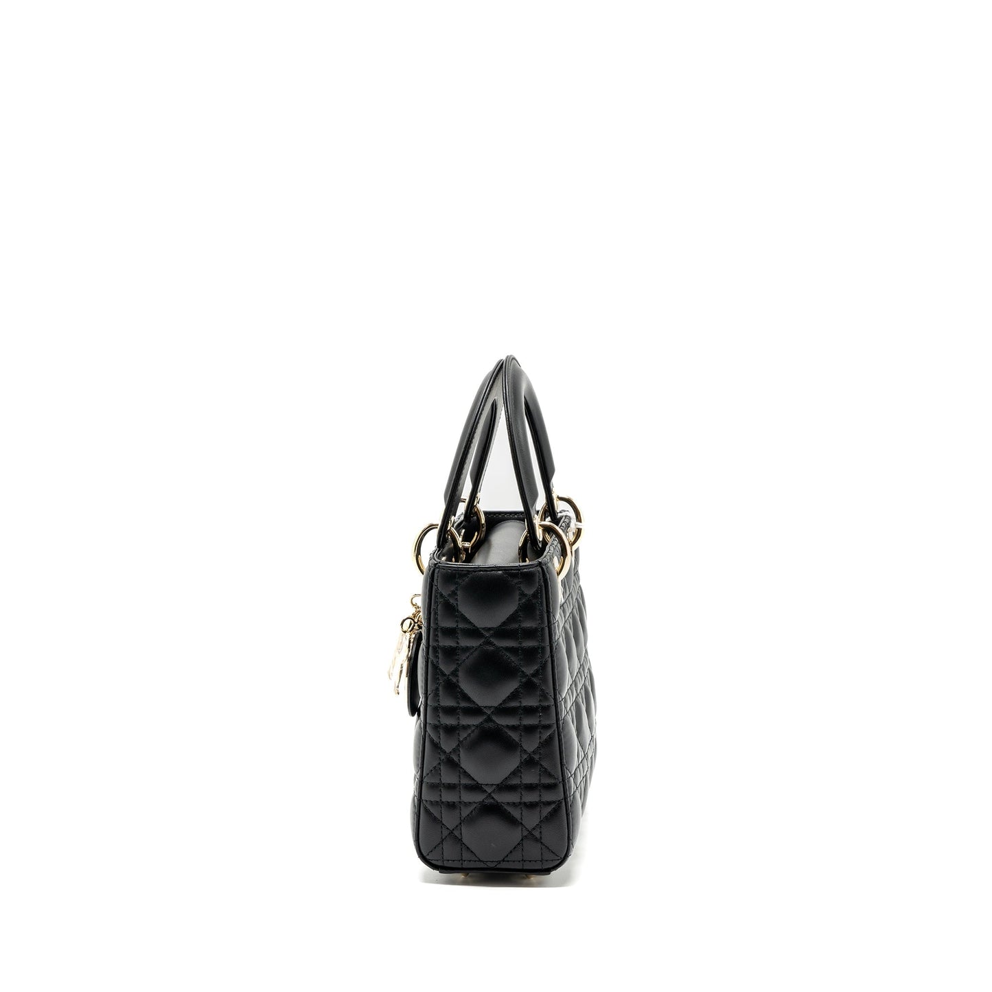 Luxury Dior Small Lady Luxury Dior Lambskin BLACK LGHW