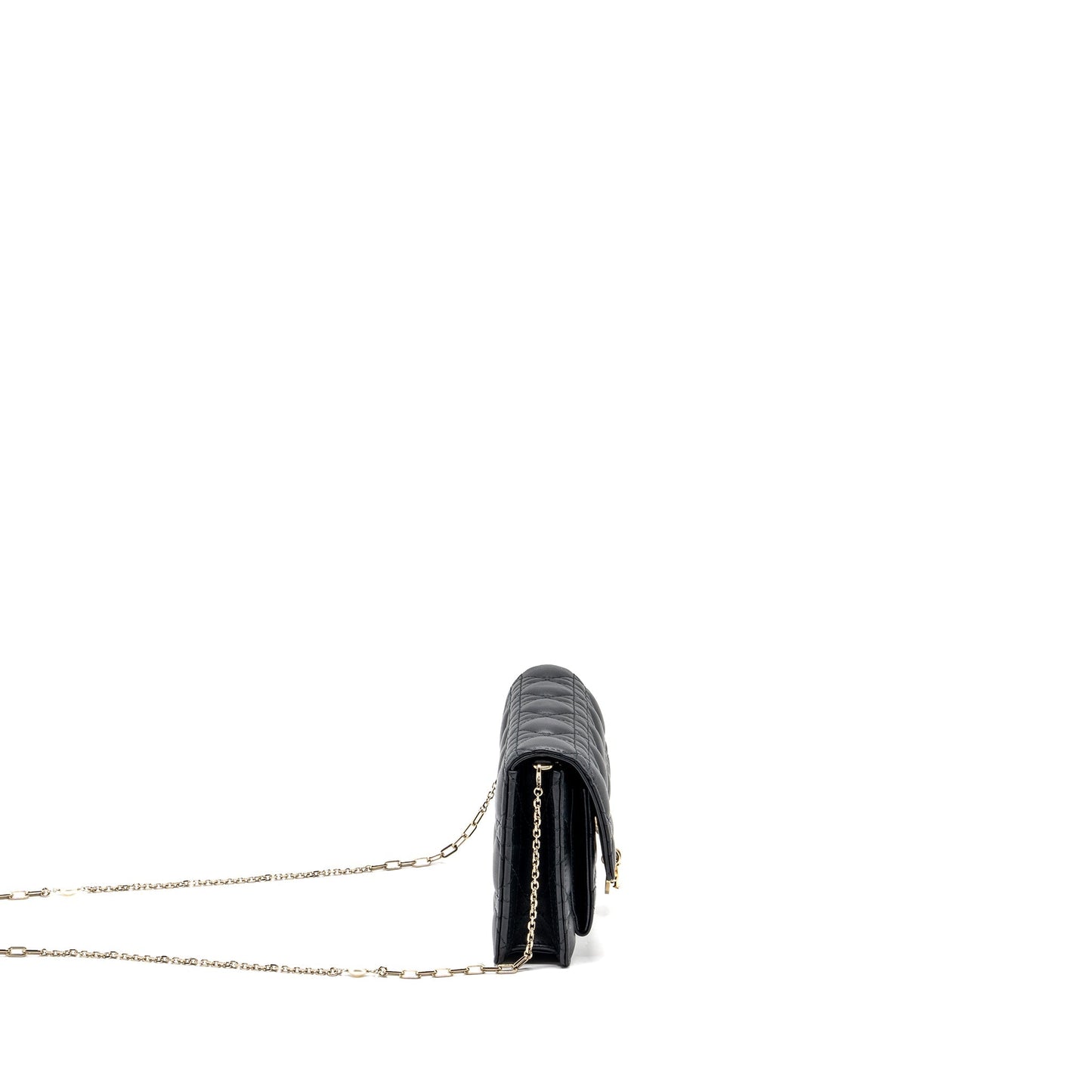 Luxury Dior My Luxury Dior Daily Chain Pouch Lambskin Black LGHW