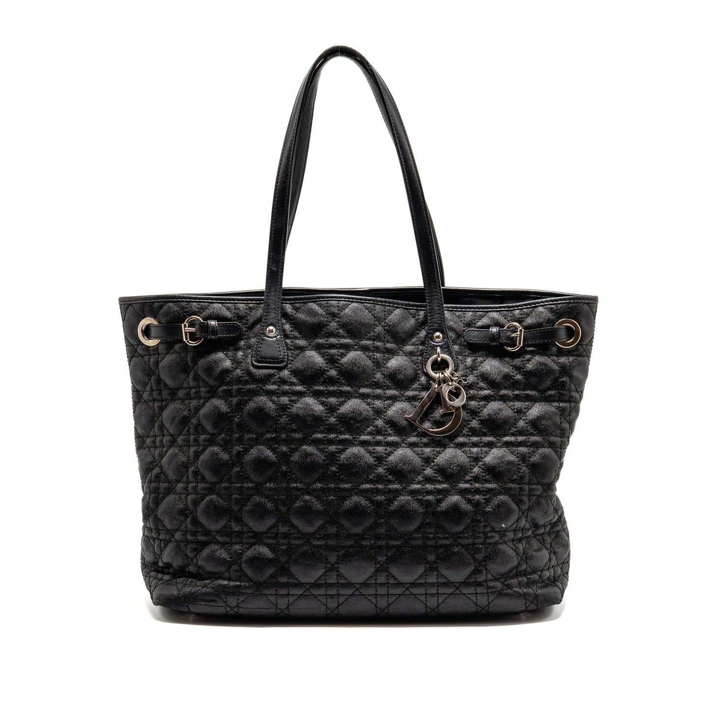 Dior Shopping Tote Bag Canvas Black SHW
