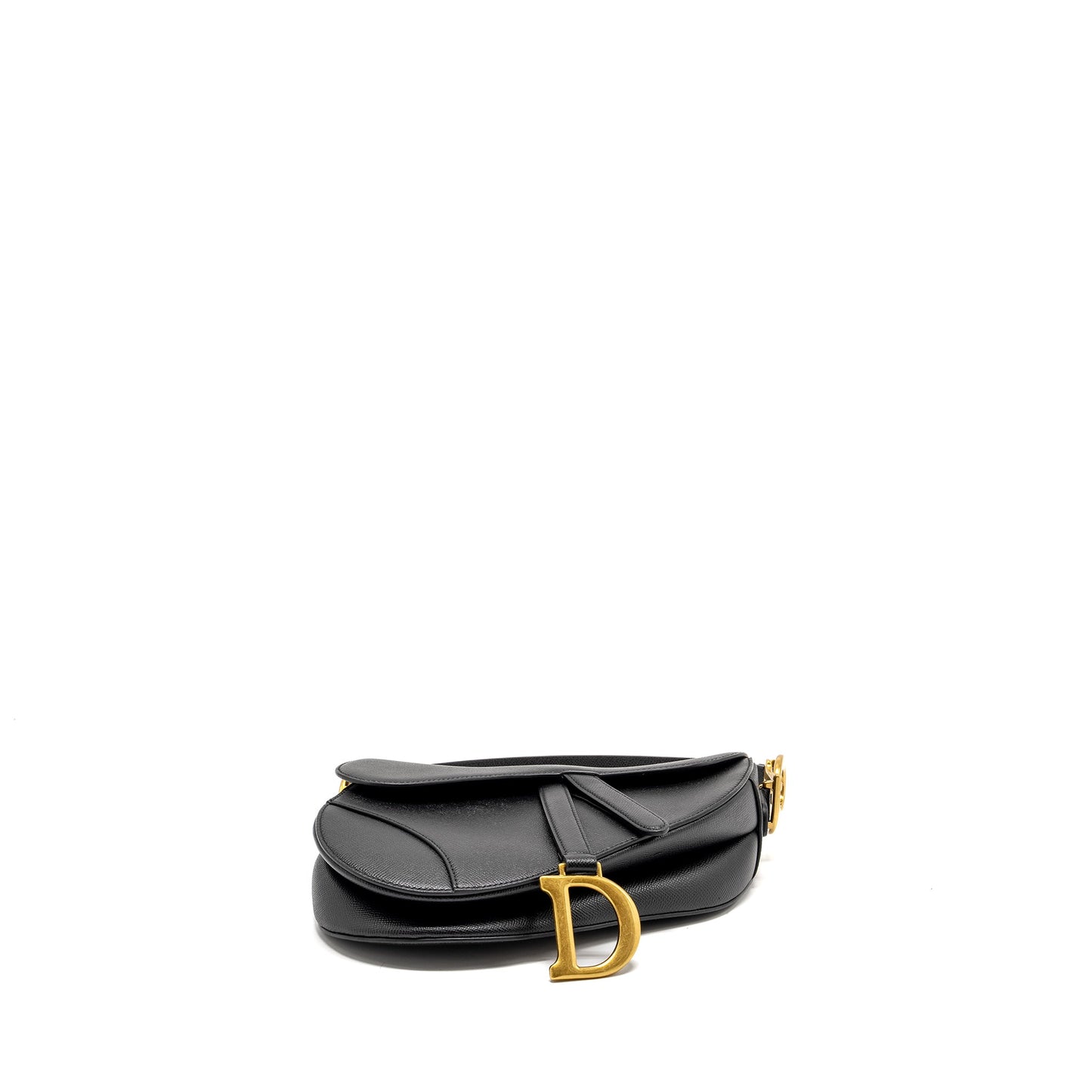 Luxury Dior Medium Saddle Bag Calfskin BLACK GHW