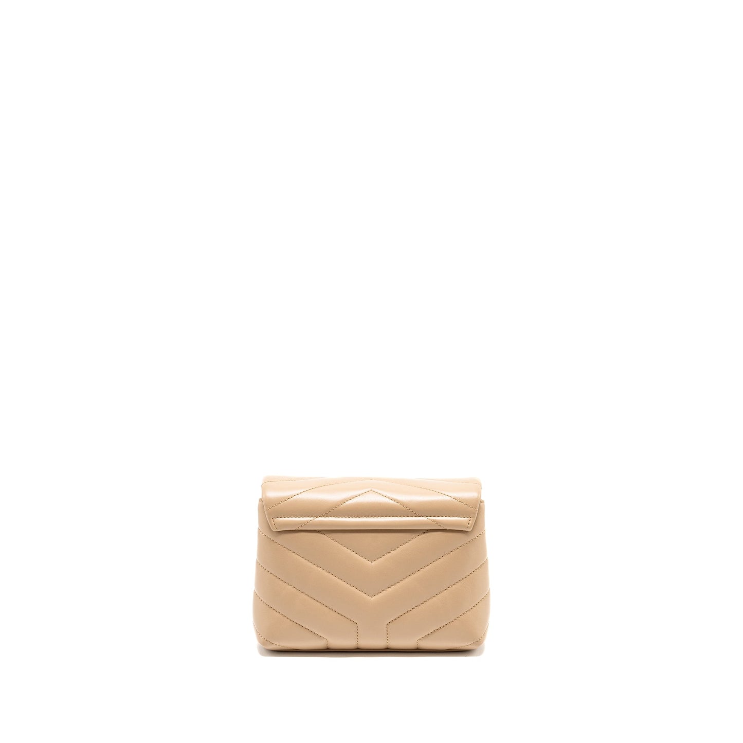Saint Laurent/ YSL Loulou Toy Strap Bag Calfskin Beige GHW