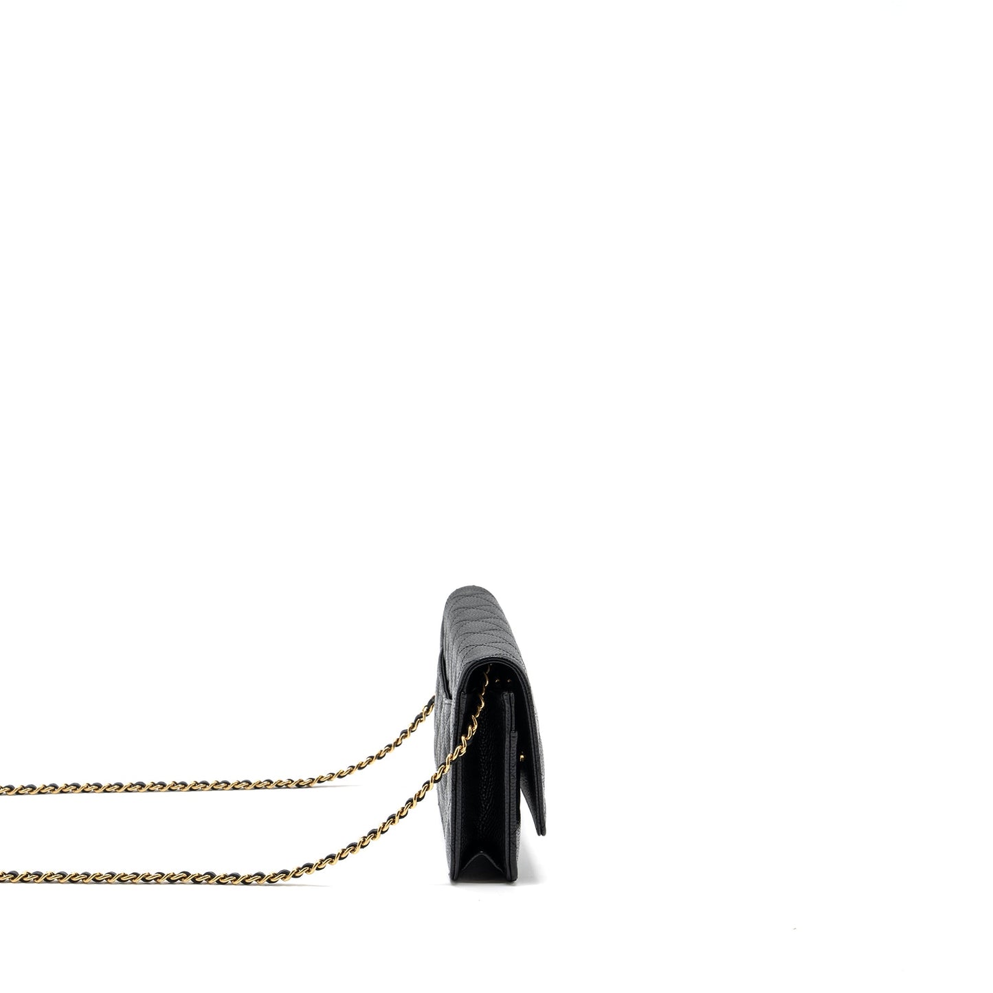 Chanel Classic Wallet On Chain Caviar Black GHW (microchip)