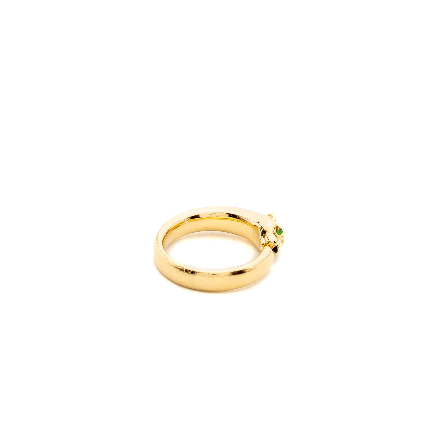 Cartier Size 56 Panthers de Cartier Ring Small Model, Yellow Gold/Tsavorite Garnets/Onyx