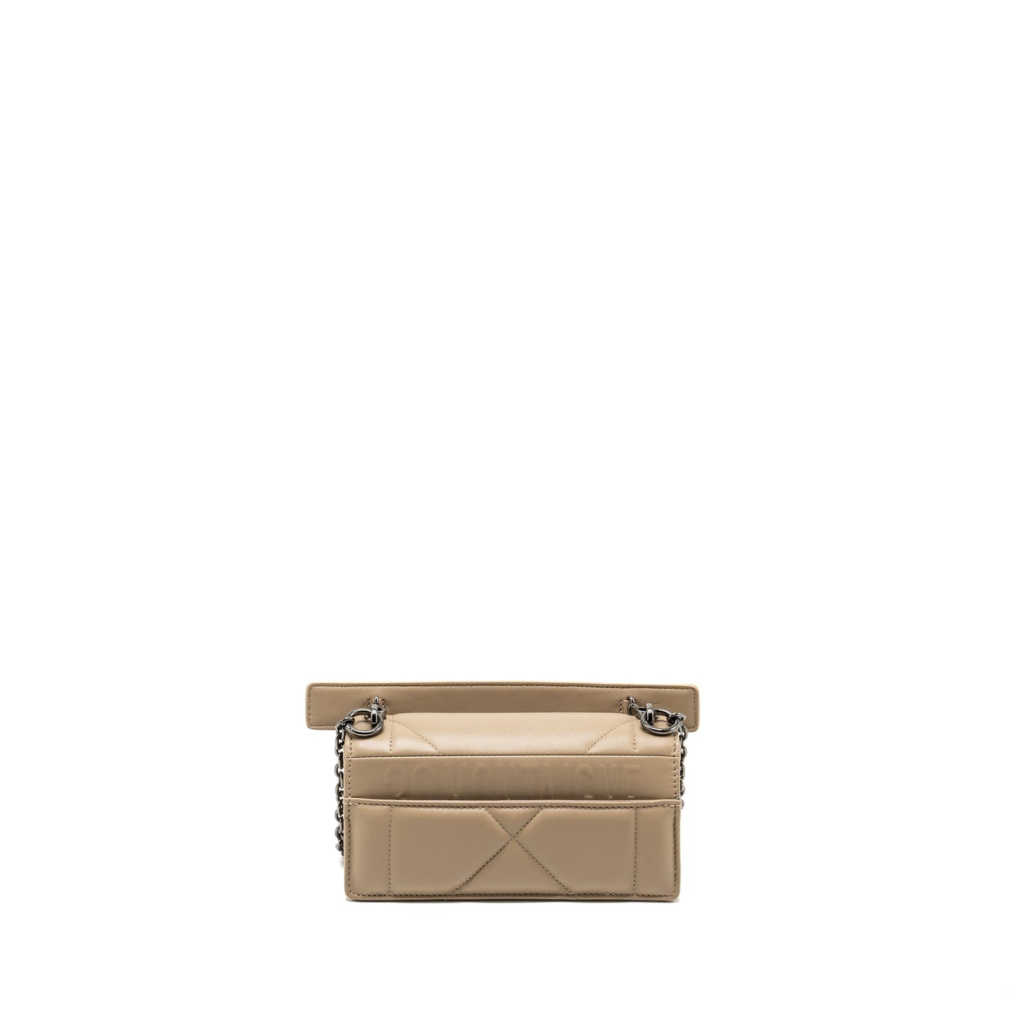 Luxury Dior 30 Montaigne Pouch with Shoulder strap lambskin beige black hardware