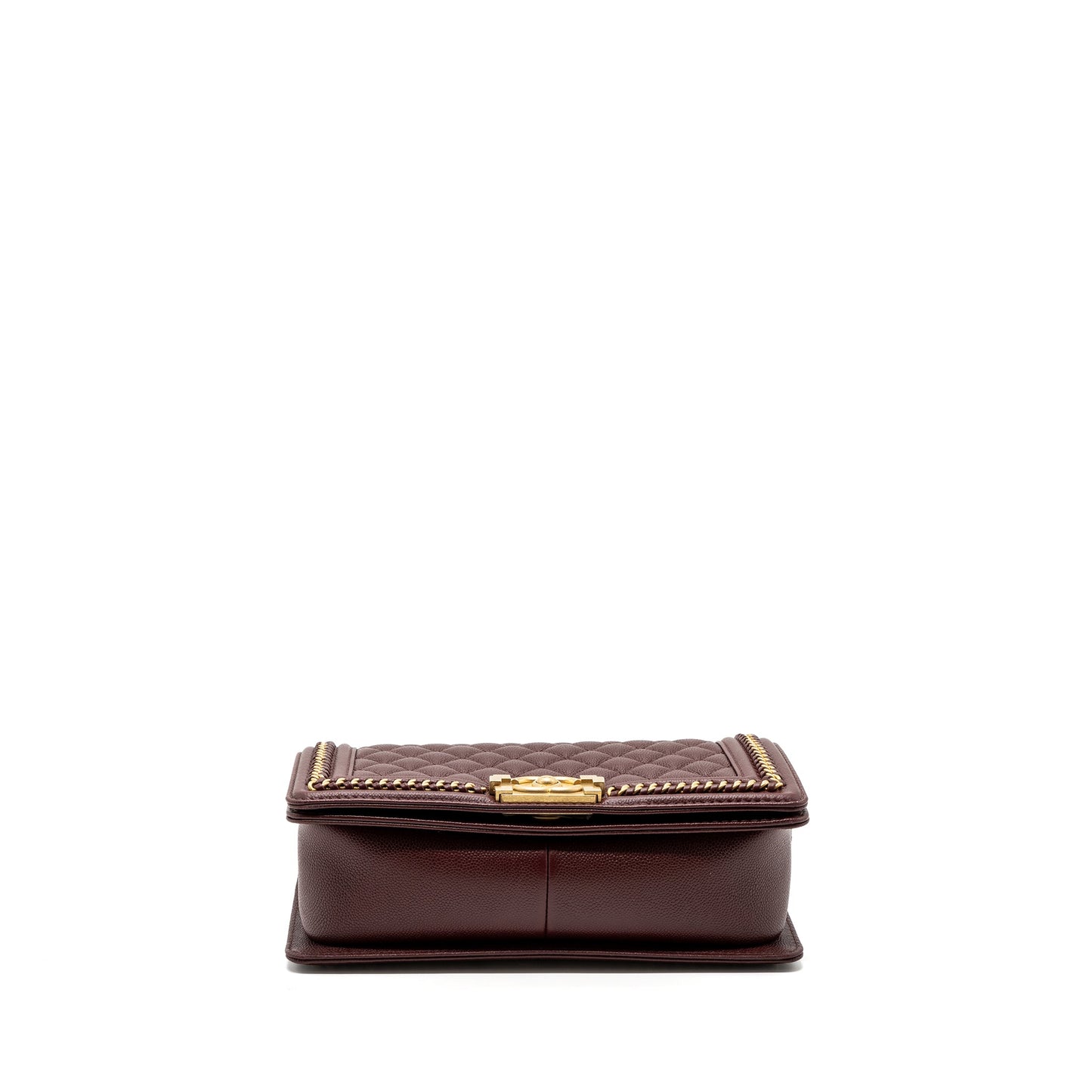 Chanel Medium Boy Bag Limited Edition Caviar Burgundy GHW(microchip)