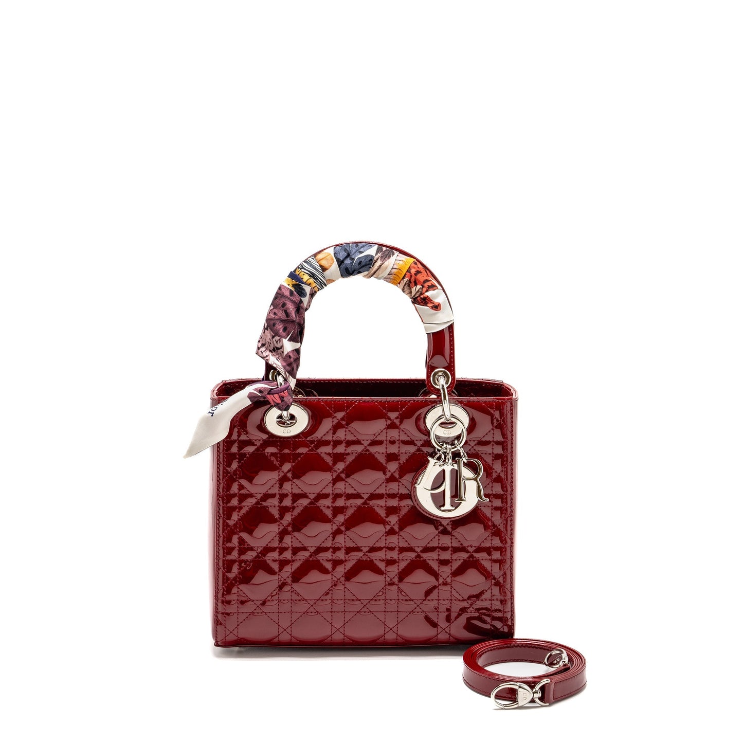 Luxury Dior Medium LadyLuxury Dior Patent Dark Red SHW
