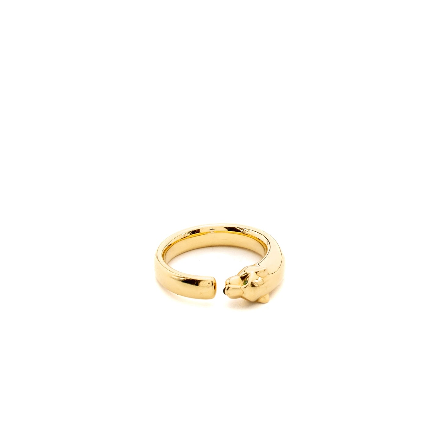 Cartier Size 56 Panthers de Cartier Ring Small Model, Yellow Gold/Tsavorite Garnets/Onyx