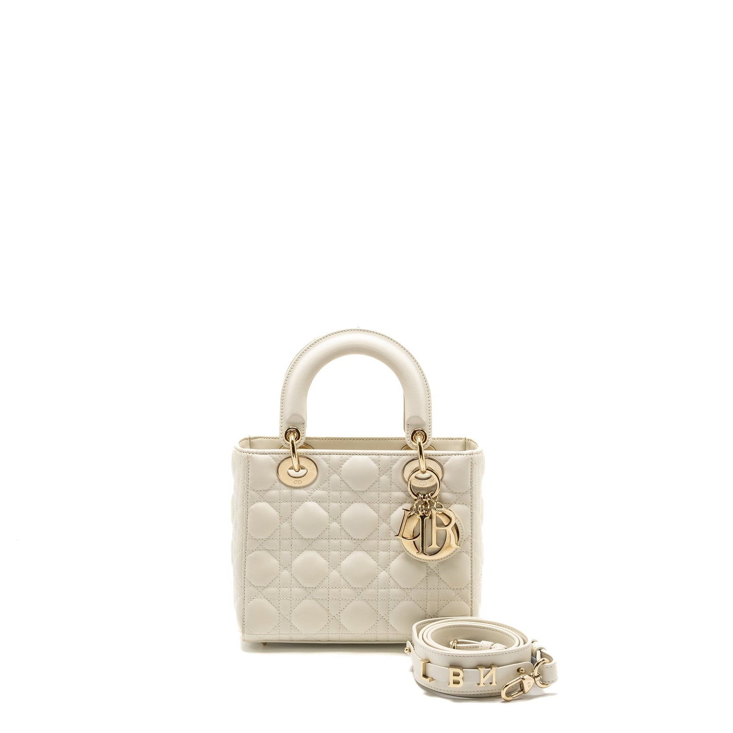 Luxury Dior Small My ABCLuxury Dior Lambskin White LGHW