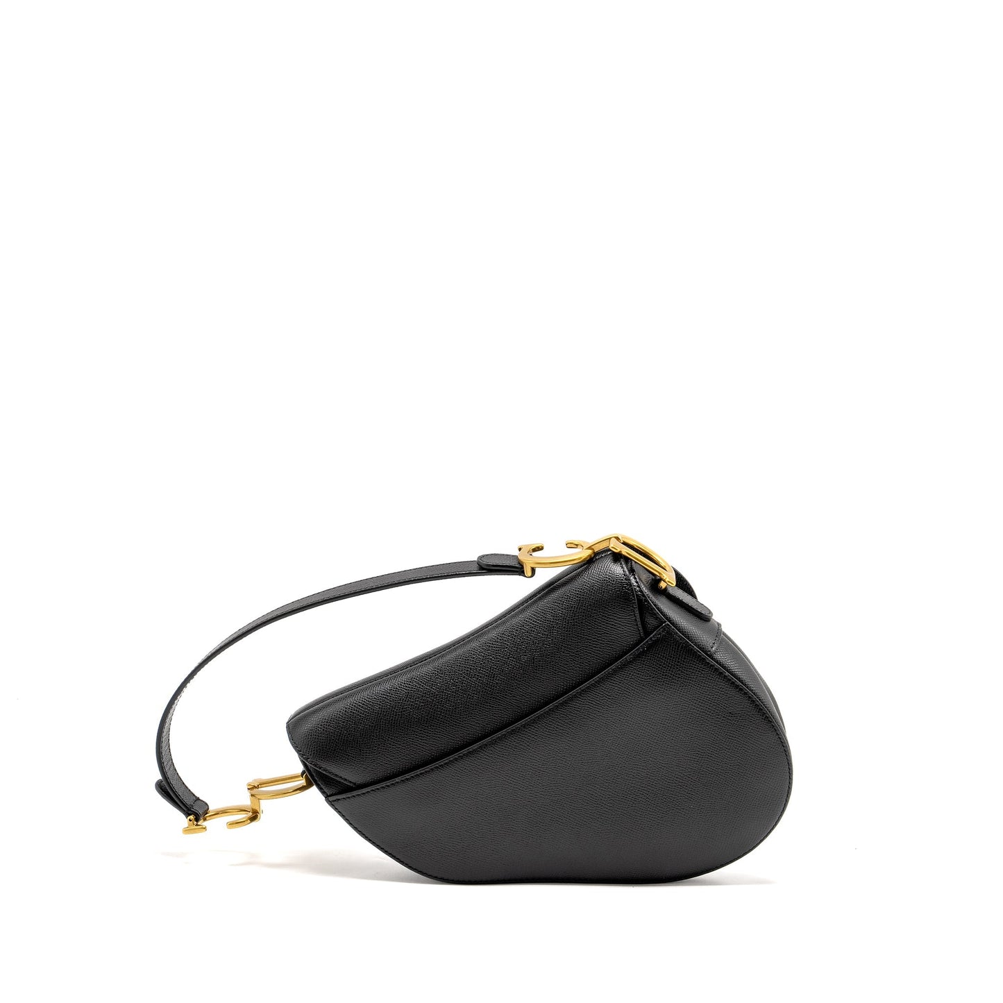 Luxury Dior Medium Saddle Bag Calfskin BLACK GHW