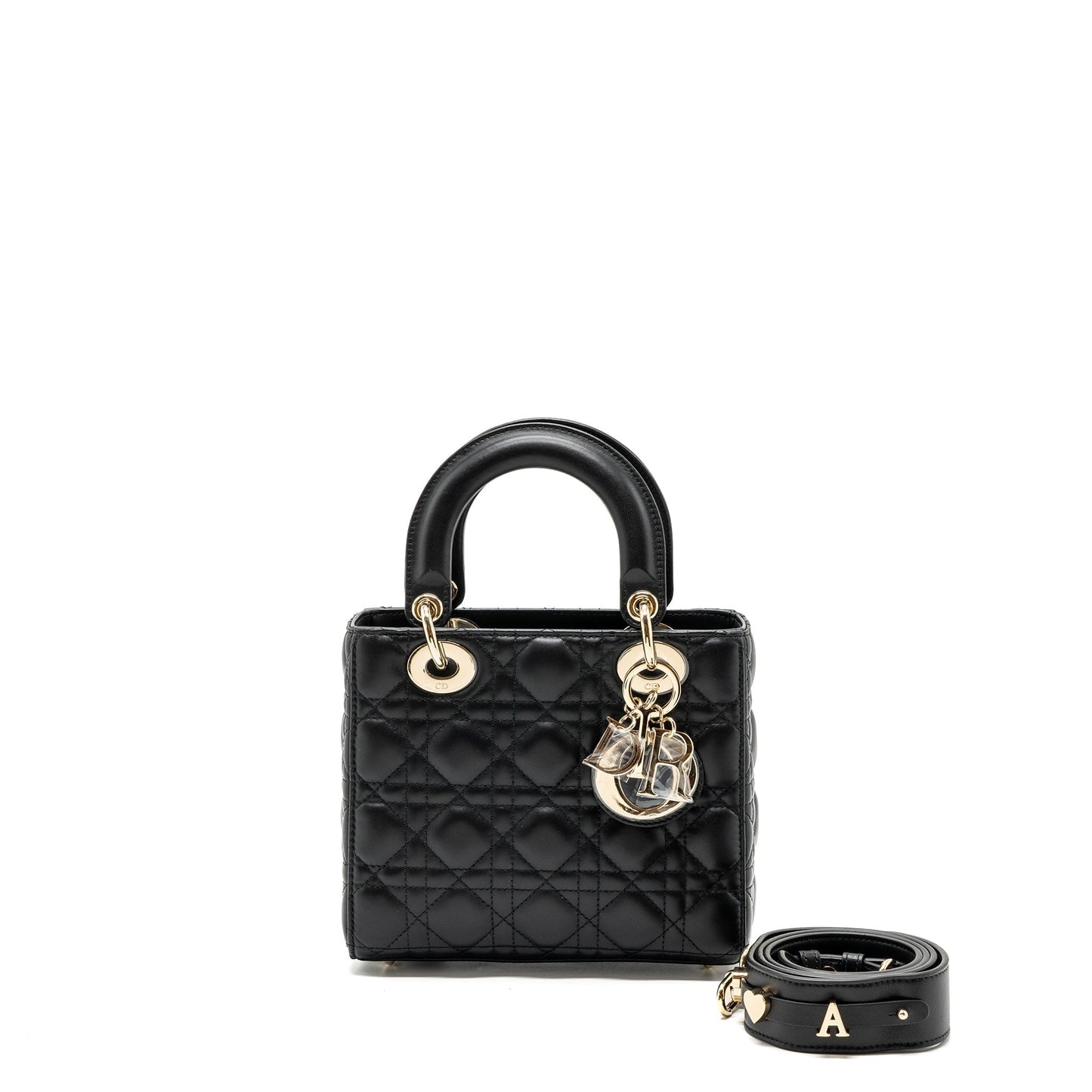 Luxury Dior Small Lady Luxury Dior Lambskin BLACK LGHW