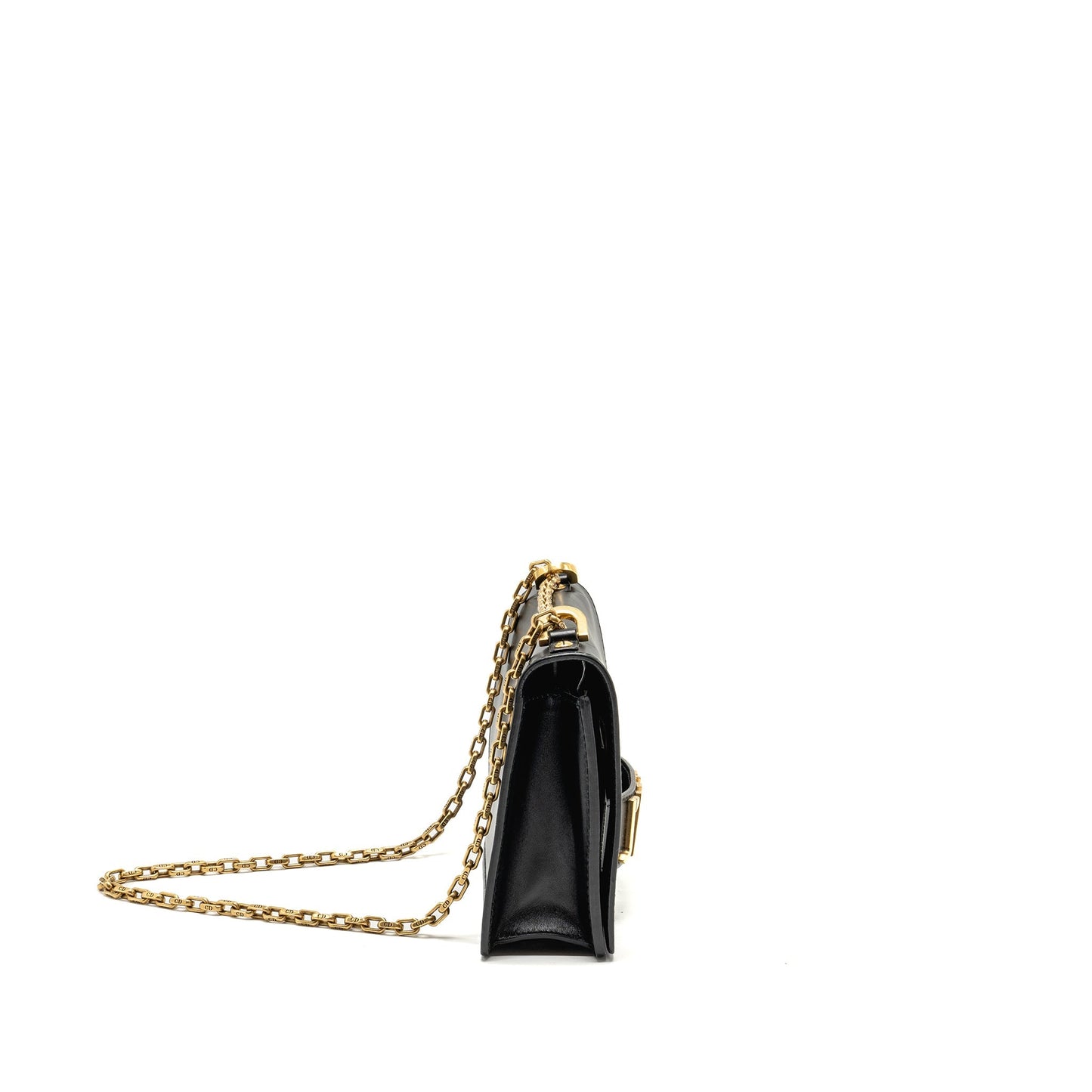 Luxury Dior J'ALuxury Dior Medium Flap Bag With Chain Leather Black GHW