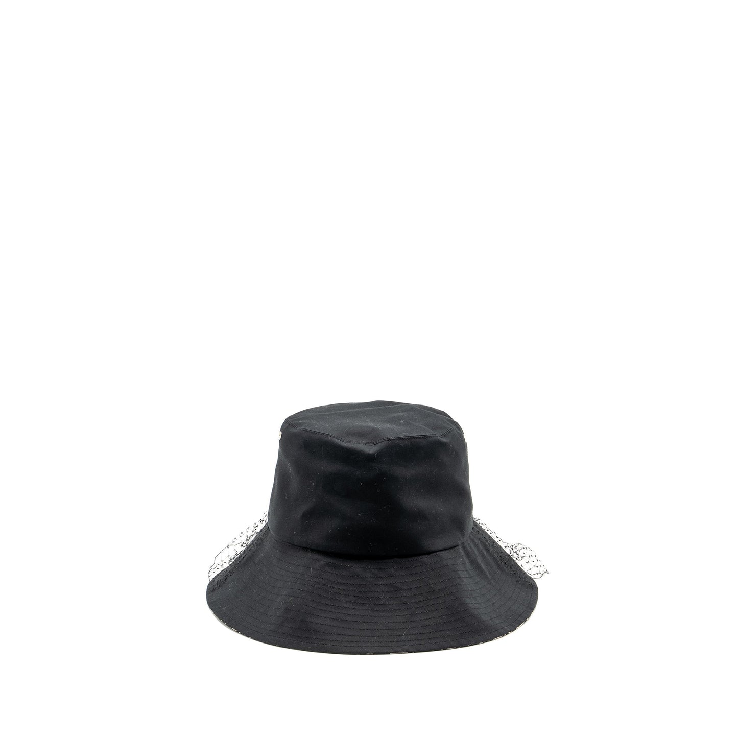 Luxury Dior size 57 Teddy-D Brim Bucket Hat With Veil Black/Blue Oblique