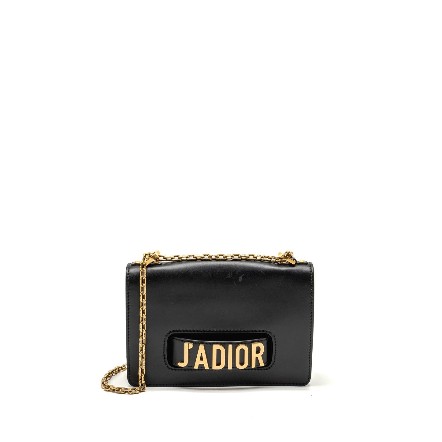 Luxury Dior J'ALuxury Dior Medium Flap Bag With Chain Leather Black GHW