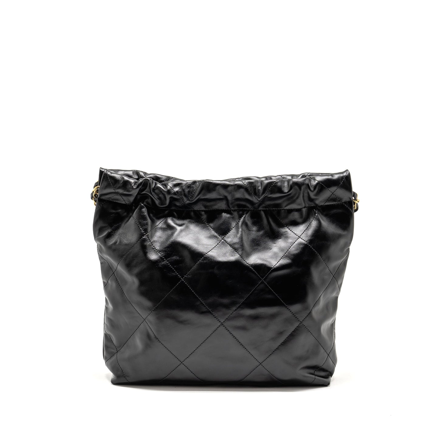 Chanel Small 22 Bag Shiny Calfskin BLACK GHW (Microchip)