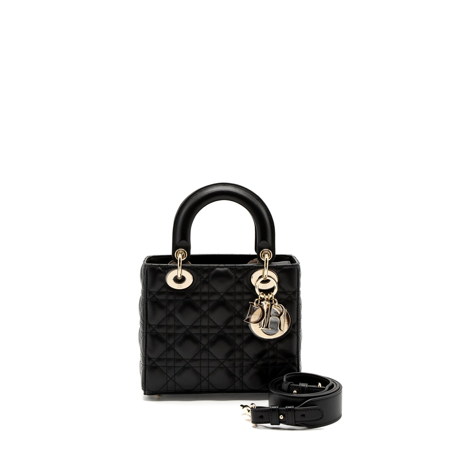 Luxury Dior Small Lady Luxury Dior Lambskin Black LGHW