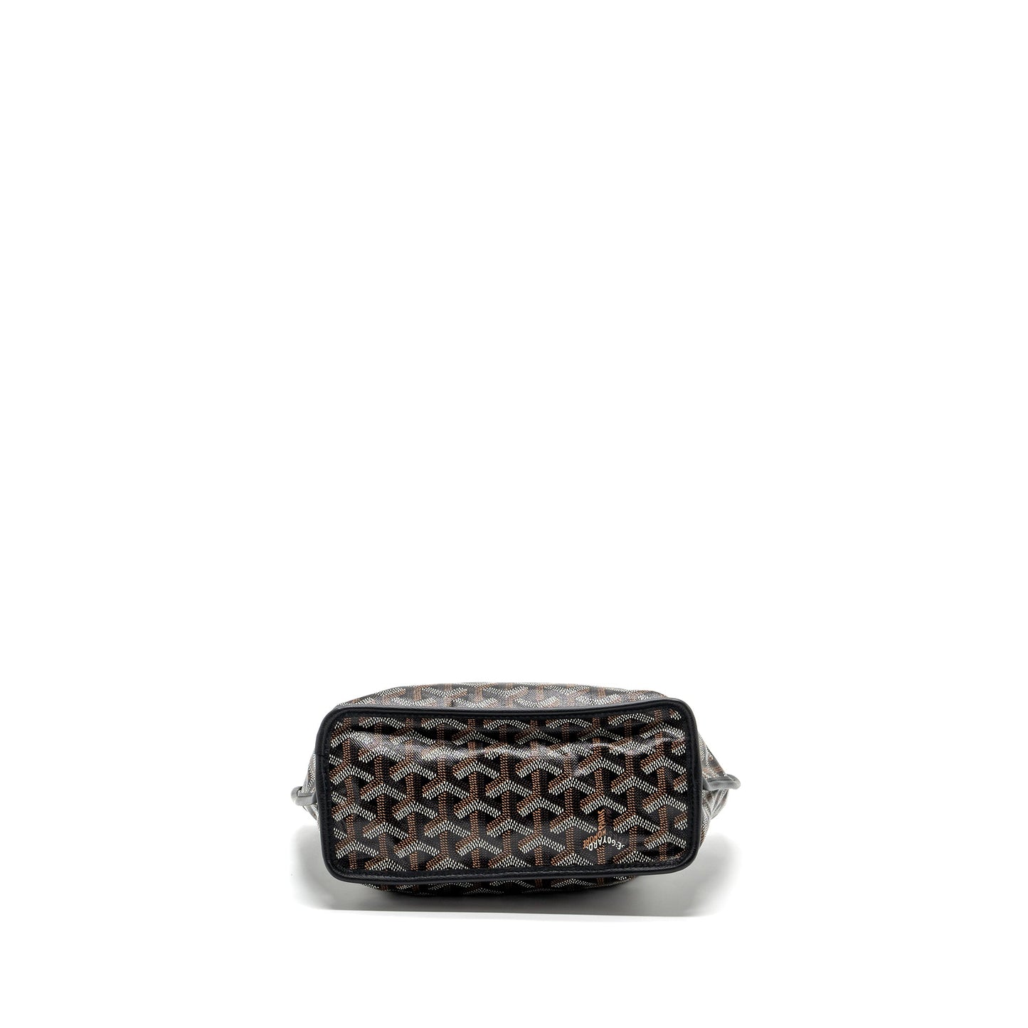 Goyard mini Anjou tote bag goyardline canvas / calfskin black SHW