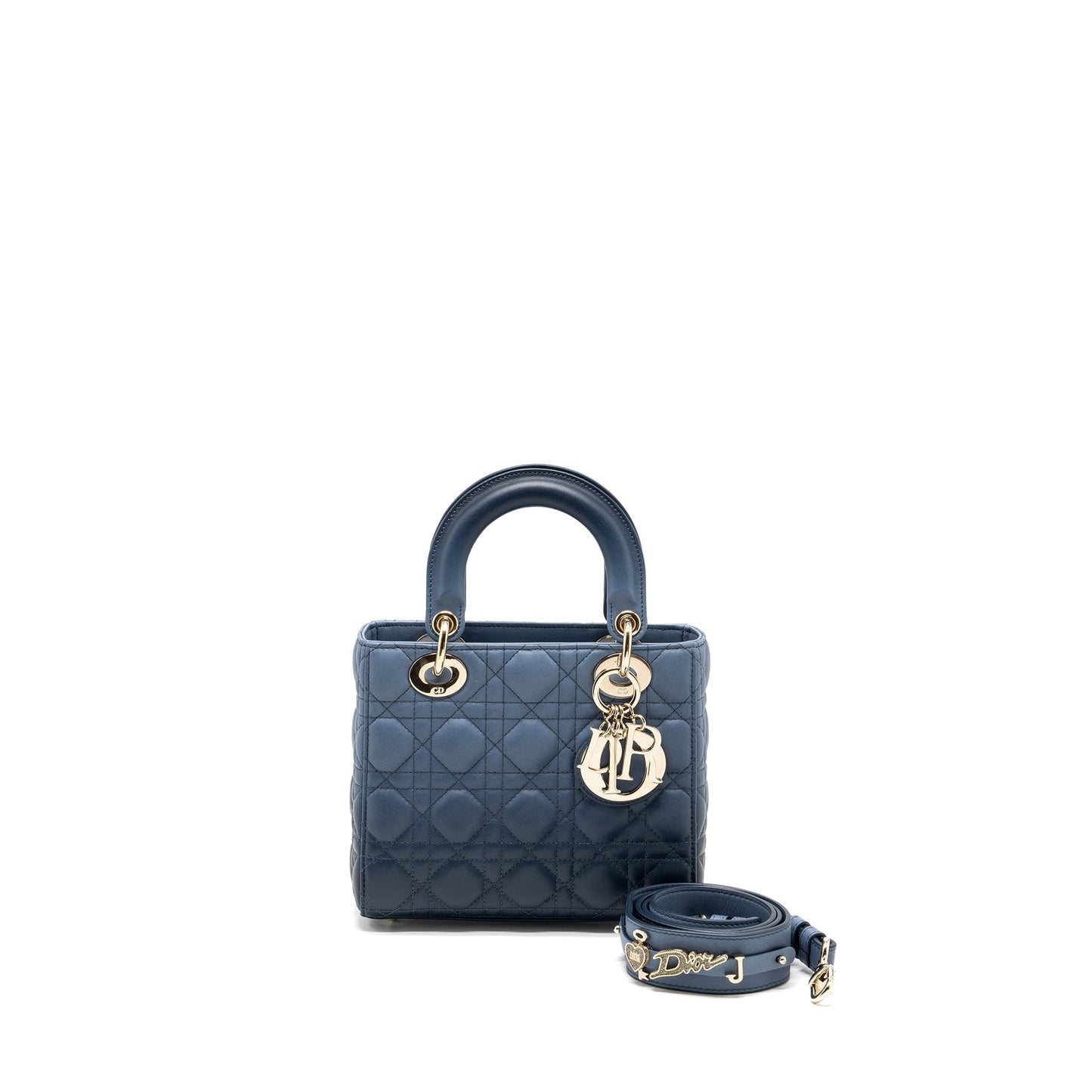 Luxury Dior My ABC Luxury Dior Small Lady Luxury Dior Cannage Lambskin Blue Gradient LGHW