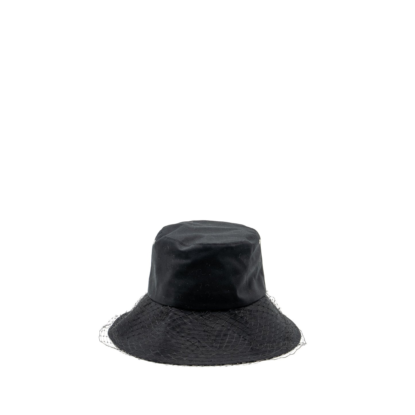 Luxury Dior size 57 Teddy-D Brim Bucket Hat With Veil Black/Blue Oblique