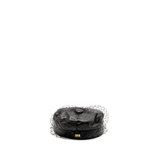 Luxury Dior size 57 Paris Revolution Cap with Veil Black