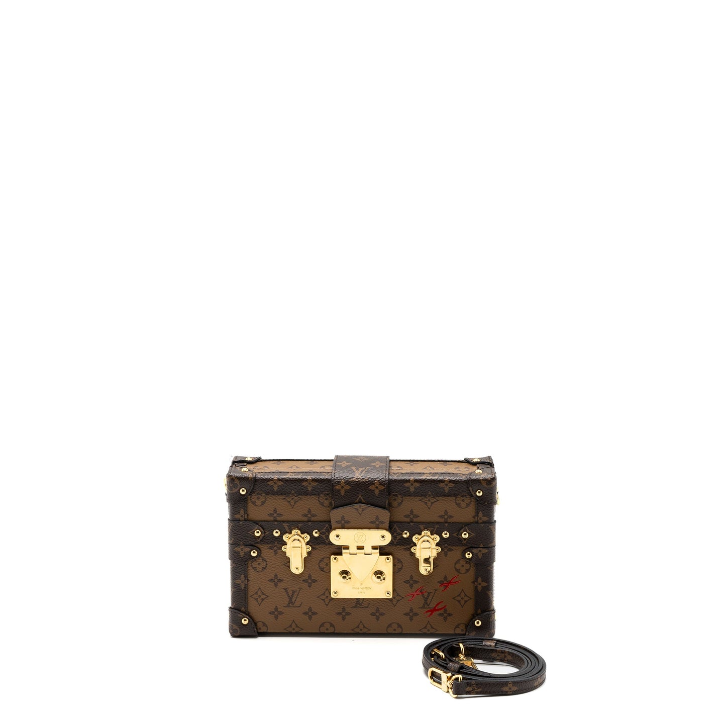 Louis vuitton petite malle monogram reverse canvas GHW
