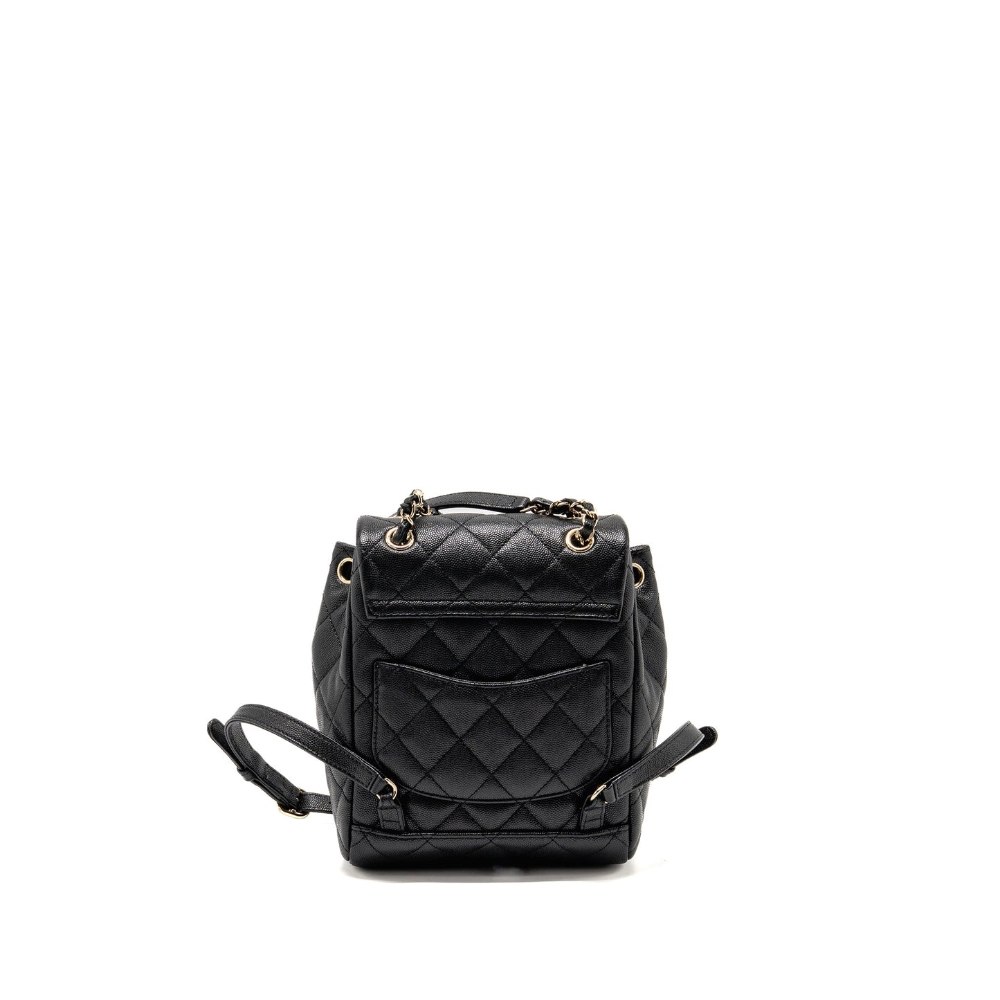 Chanel Quilted Mini Backpack Caviar Black LGHW (Microchip)