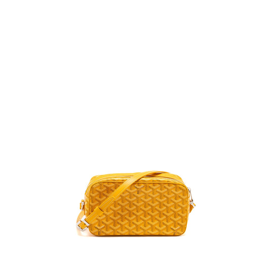 Goyard Cap Vert PM Crossbody Bag Goyardine Canvas Yellow SHW