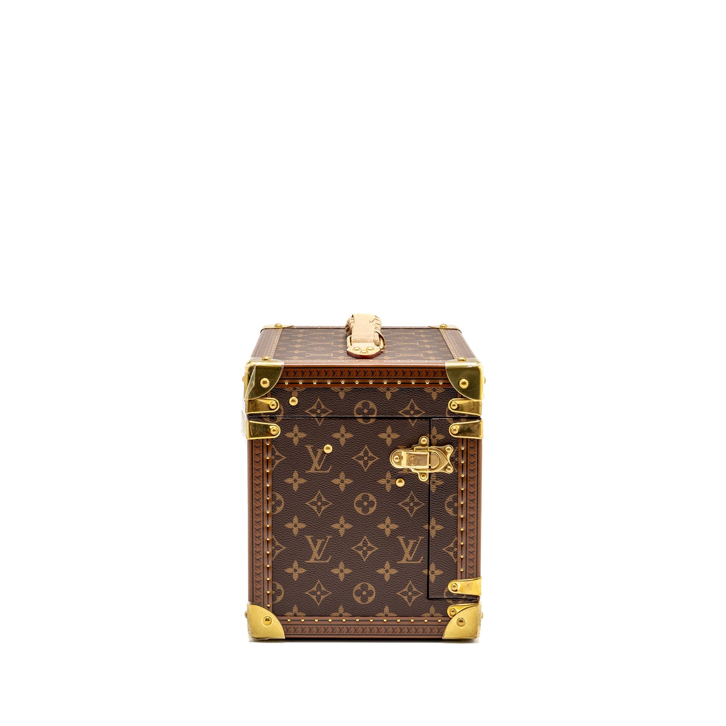 Louis Vuitton Boite Jewellery trunk box monogram canvas / rose ballerine GHW