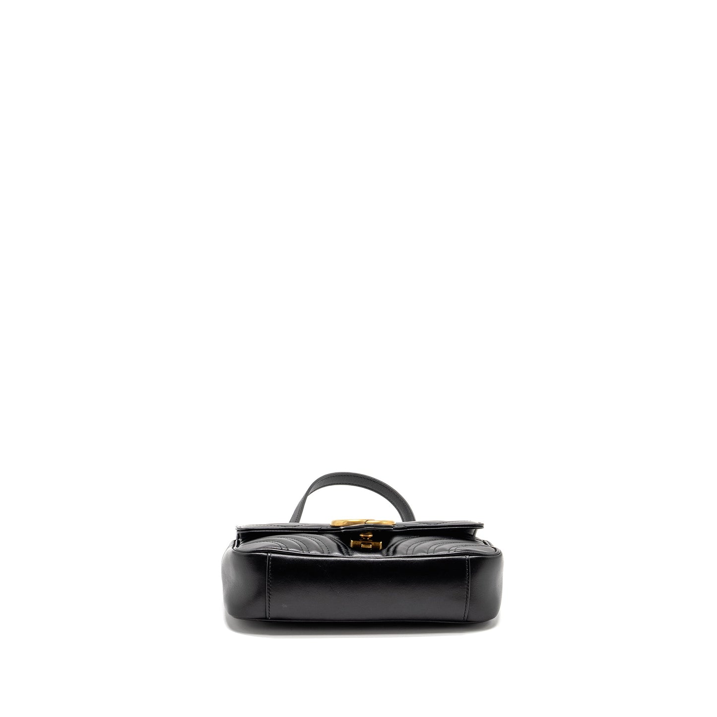 Gucci Mini GG Marmont Shoulder Bag Calfskin Black GHW