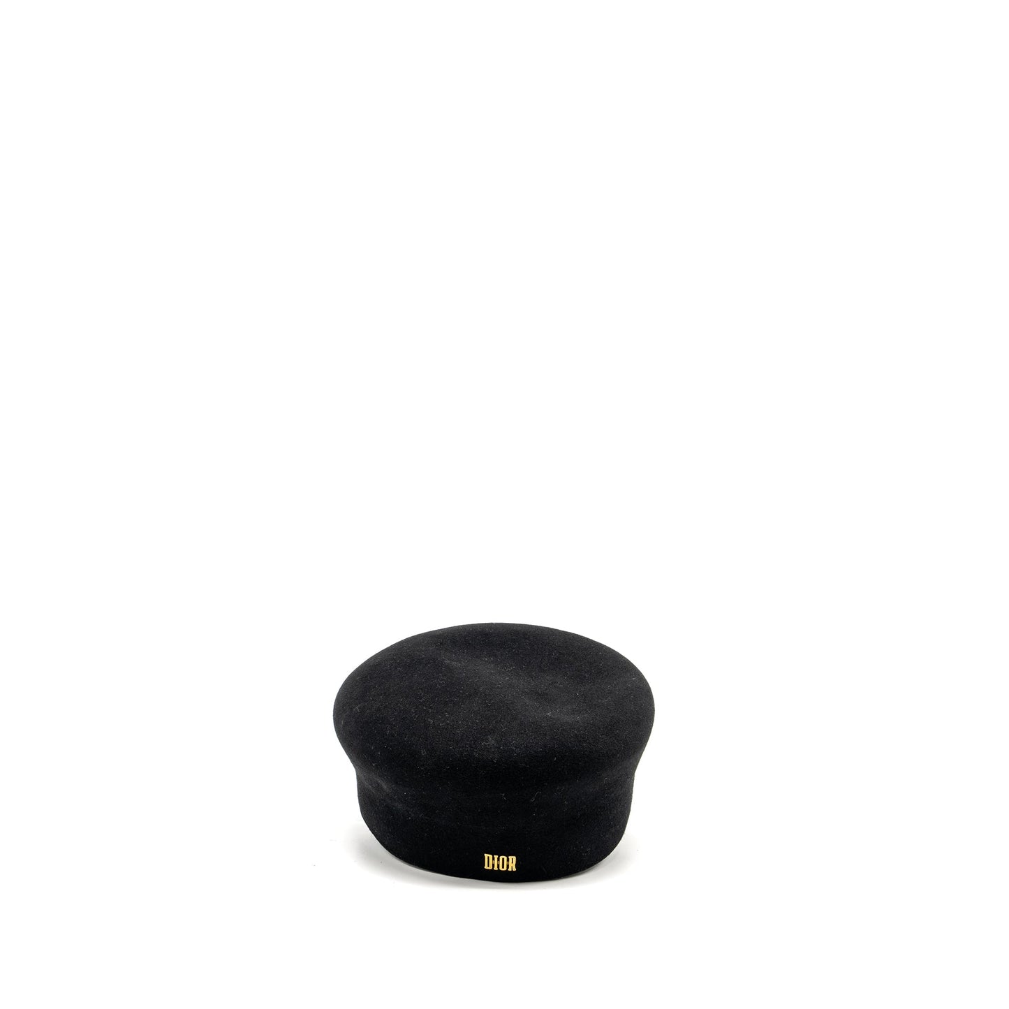 Luxury Dior Size 57 Beret Hat Rabbit Hair/Silk Black