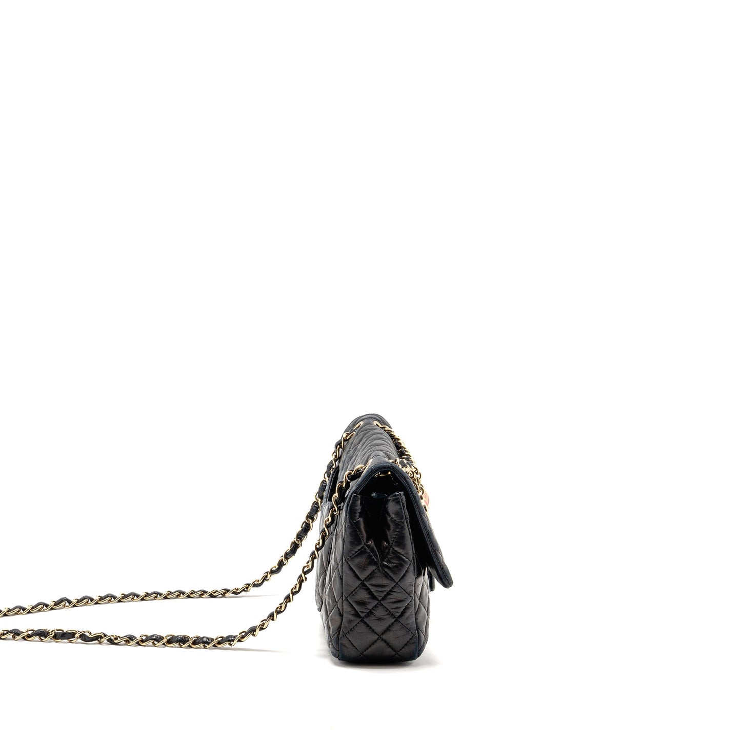 Chanel heart charms flap bag quilted Lambskin black GHW